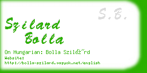 szilard bolla business card